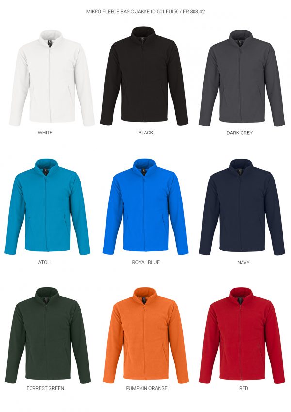 Mikro fleece basic jakke - fleecejakke med logo - Camisa Profilering