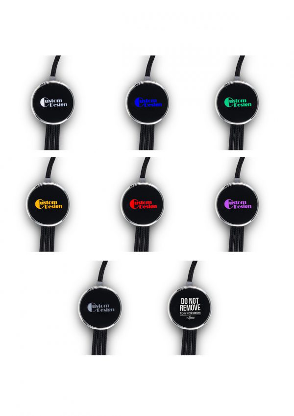 Multi ladekabel led logo 5i1 - USB TYPE C - Universell USB for strøm og filoverføring - hurtiglader med logo-Camisa Profilering