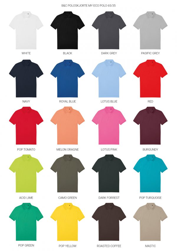 Poloskjorte My Eco Polo - Tennisskjorte - Pique - Arbeidsklær - Camisa Profilering