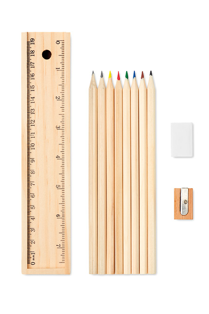 Blyant og tegnesett med logo, penneskrin tre, wooden pencil case, pennesett med logo, tegnesett med trykk, blyanter med logo, reklameartikler skole, firmagaver treprodukter, profilgaver skriveutstyr, kreativ gave til ansatte, merch med logo, miljøvennlig penneskrin, kontorartikler med trykk, trykk på penneskrin, profilprodukter kontor, logo printing pencil set, reklamegaver med logo til bedrifter, amfori BSCI sertifisert, EU compliant products, gave til messer, giveaways skole og barnehage