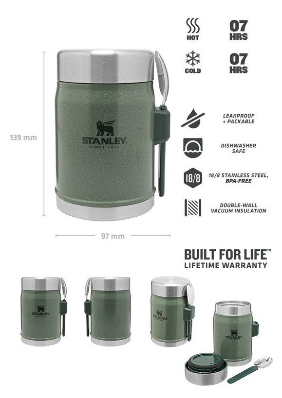 Mattermos Stanley, mat termos, mattermos, Stanley mattermos, Stanley Classic, Stanley food jar, termos med skje, mattermos med skje, termoboks med logo, Stanley termos, termos til mat, Stanley Norge, Stanley Hammertone Green, Stanley Black, Stanley outdoor, termomatboks, termobeger, Stanley classic food jar, Stanley thermos, Stanley termokopp, Stanley lunch box, Stanley gifts, mattermos med logo, termos med trykk, profilprodukter, reklameartikler, firmagaver, gave til ansatte, bærekraftige firmagaver, outdoor gaver, Stanley profilering, logo gravering, lasergravert Stanley, Stanley merch, turutstyr med logo, gaveartikler til bedrift